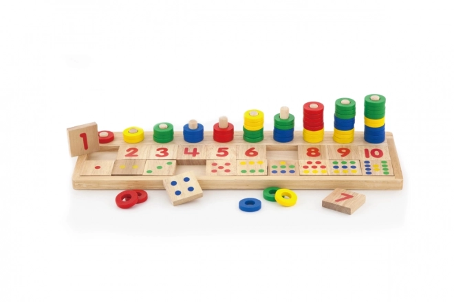 Jeu de comptage en bois