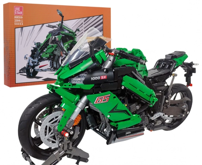 Kit de Construction Moto Sportive verte 2304 pièces