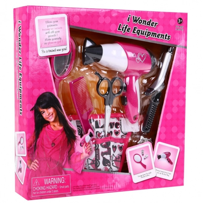 Kit interactif pour coiffeur pour enfants 3+ Petit coiffeur Sèche-cheveux + accessoires