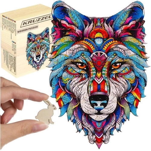 Puzzle en bois krüzzel Loup