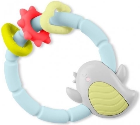 Anneau de dentition en silicone avec grelot Oiseau