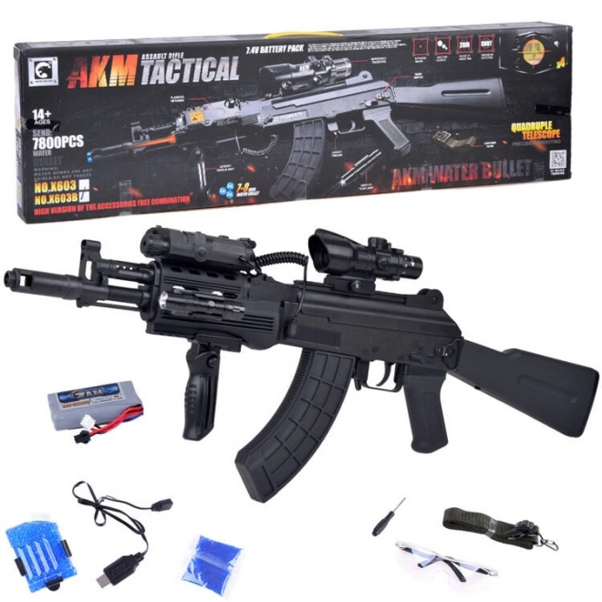 Grande carabine automatique réaliste AK avec batterie rechargeable à billes d'eau ZA3354