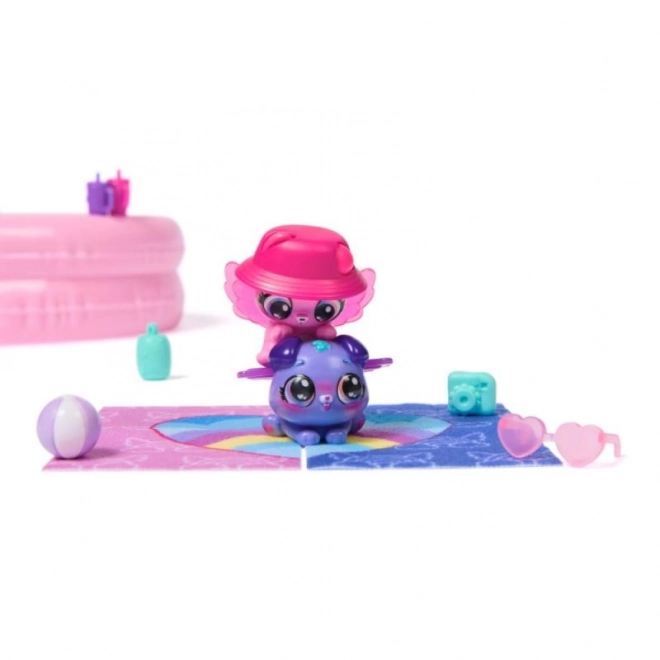 Animaux Hatchimals à la fête de la piscine