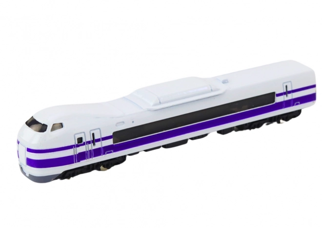 Wagon de Train de Collection 1:48 Métal Blanc-Violet