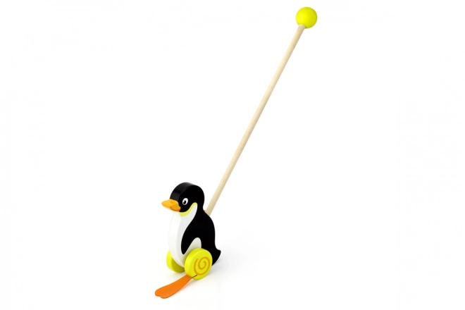 Jouet en bois à tirer - pingouin