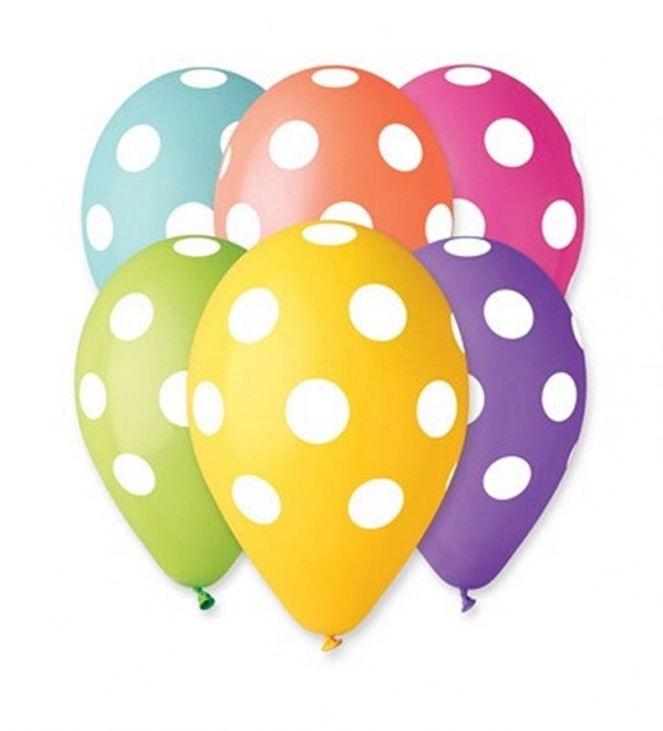 Ballons gonflables à pois - 5 pièces