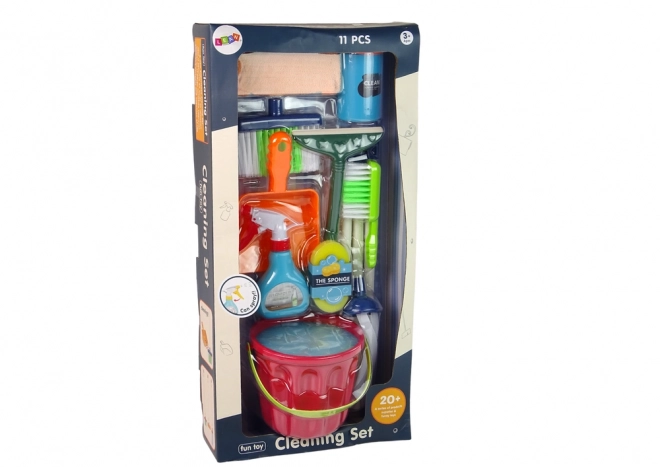 Ensemble de nettoyage 11 pièces pour ménage Balai Seau Serpillière