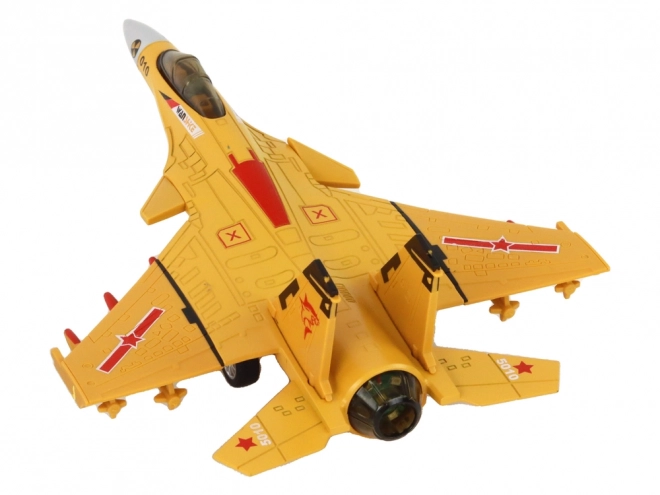 Modèle d'avion à propulsion par friction Gris Noir ou Jaune