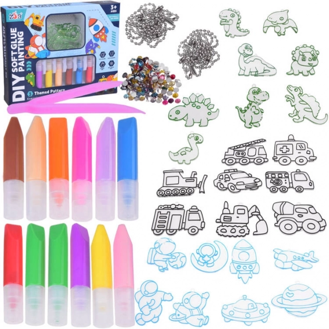 Kit créatif DIY élargi pour porte-clés ZA5209