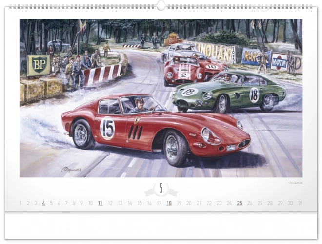 Calendrier mural NOTIQUE Oldtimers – Václav Zapadlík 2025, 64 x 42 cm