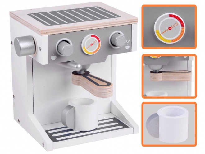 Machine à café en bois jouet pour enfants