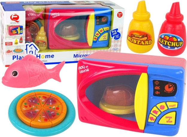 Four à micro-ondes pour enfants avec accessoires à piles