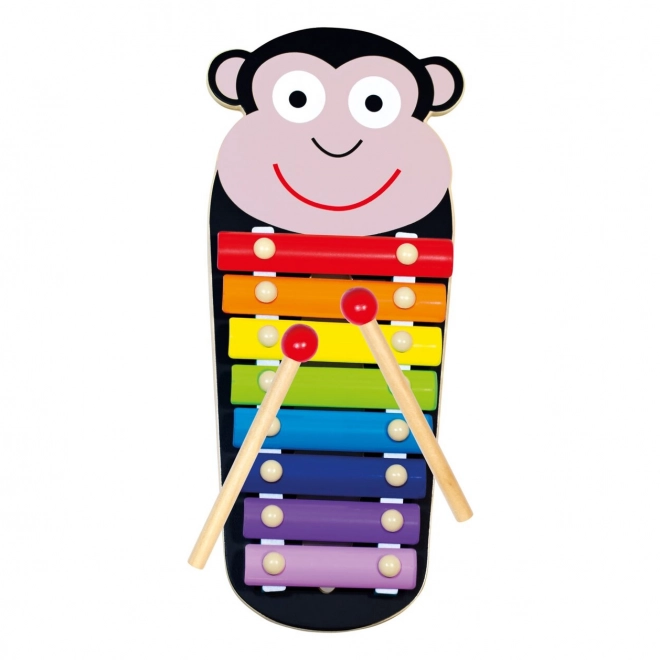 Bino Xylophone en métal Singe