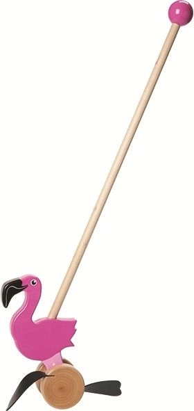 bouton en bois flamant rose sur tige nature planet
