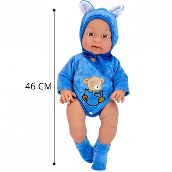 Poupée royale Woopie bébé en tenue d'ourson 46 cm