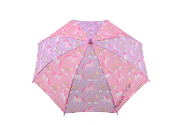 Parapluie arc-en-ciel avec licorne
