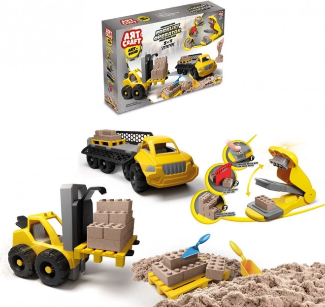 Set ludique avec sable cinétique ART CRAFT - Créez, construisez, démontez
