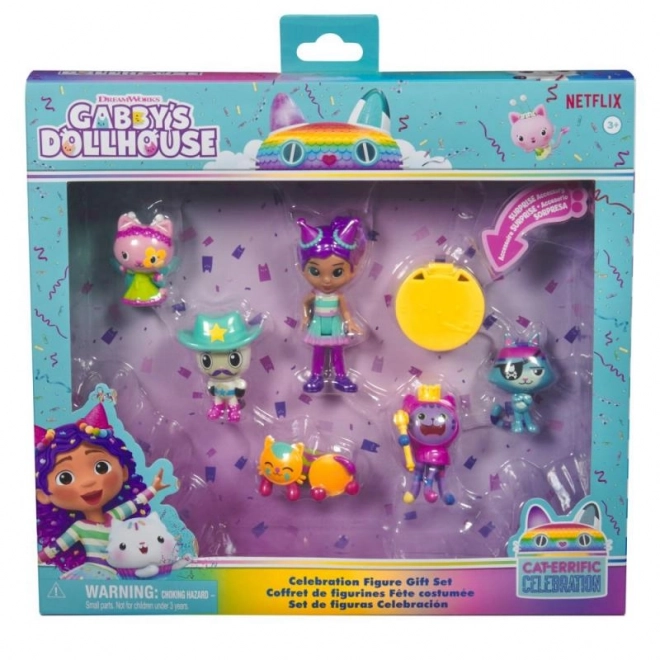 Coffret cadeau de figurines de collection Le chalet magique de Gábina – Célébration