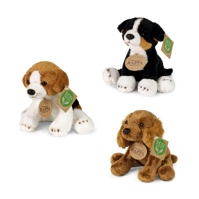 Chien en peluche assis 14 cm ÉCOLOGIQUE