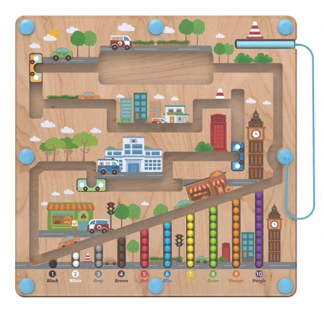 Planche de jeu magnétique pour enfants Ville