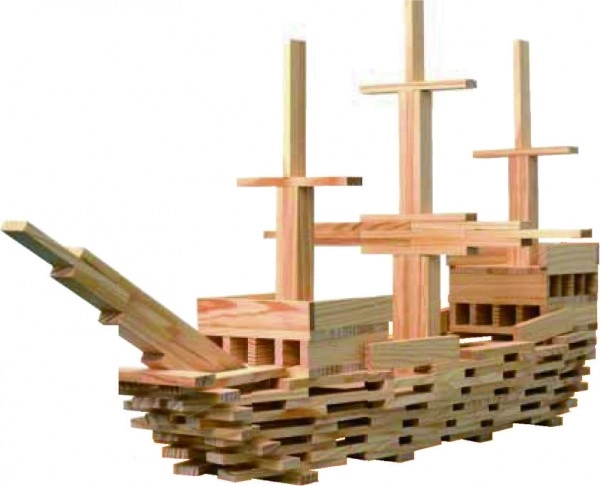 Blocs de construction en bois pour enfants - 250 pièces