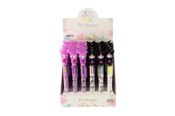 Stylo à six couleurs avec personnage