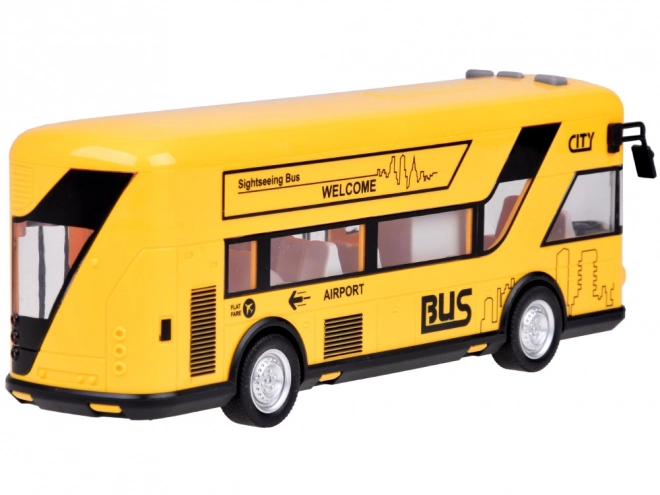 Autobus de fête jaune ouverture des portes avec sons, lumières, musique ZA5222
