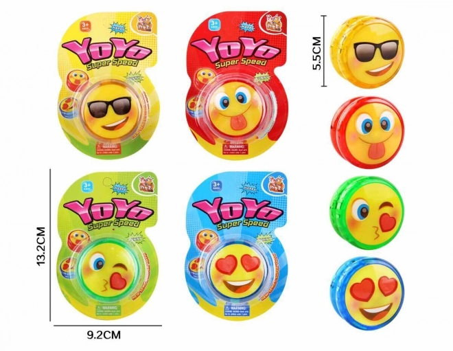 Yo-yo sourire avec lumière 5,5 cm