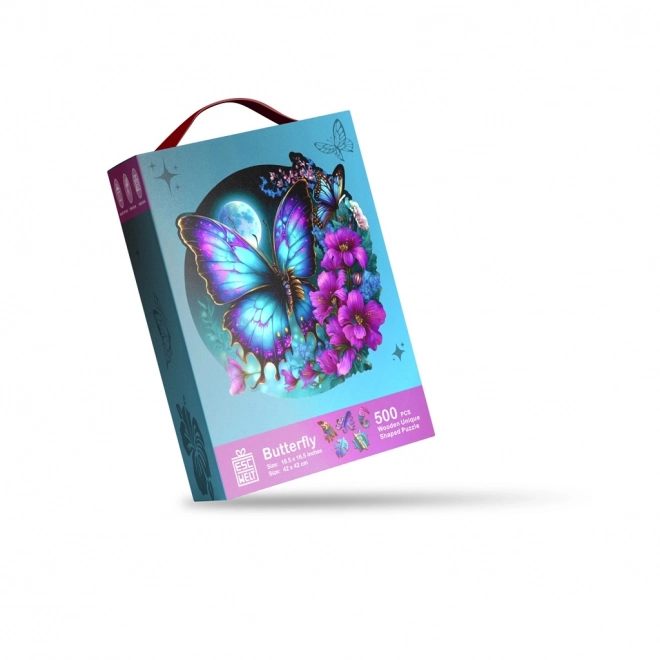 EscapeWelt Puzzle luminescent en bois Papillon 500 pièces