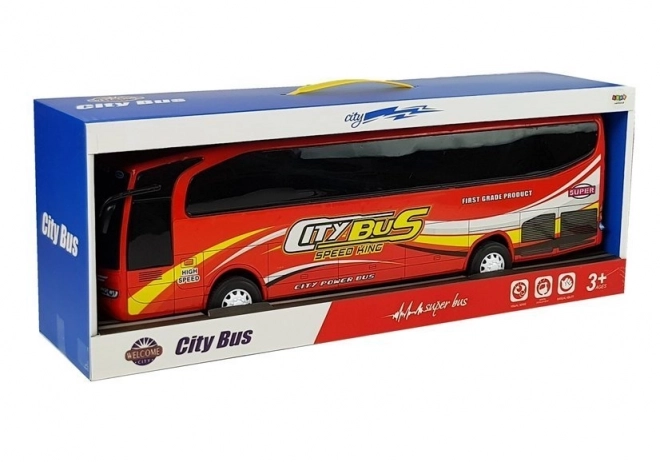 Modèle de bus urbain rouge 54 cm