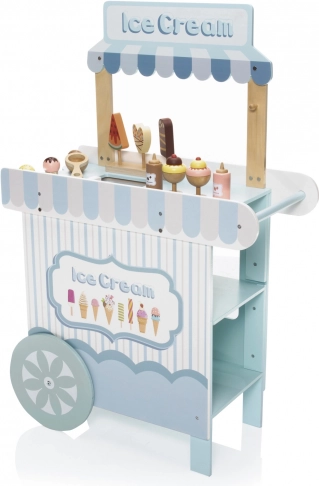 Stand de crème glacée en bois mobile pour enfants