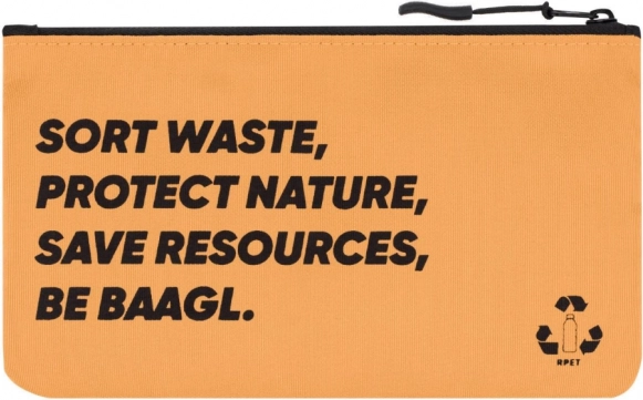 Trousse en polyester recyclé BAAGL, jaune