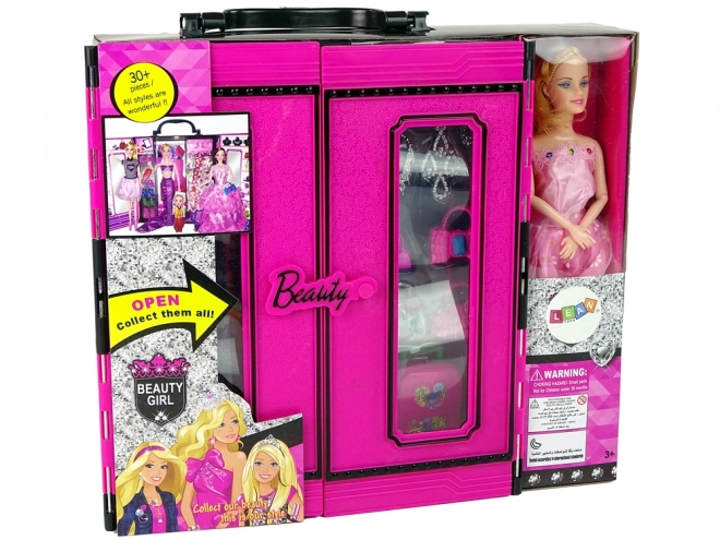 Robe pour poupées Accessoires Robe pour poupées Placard Valise