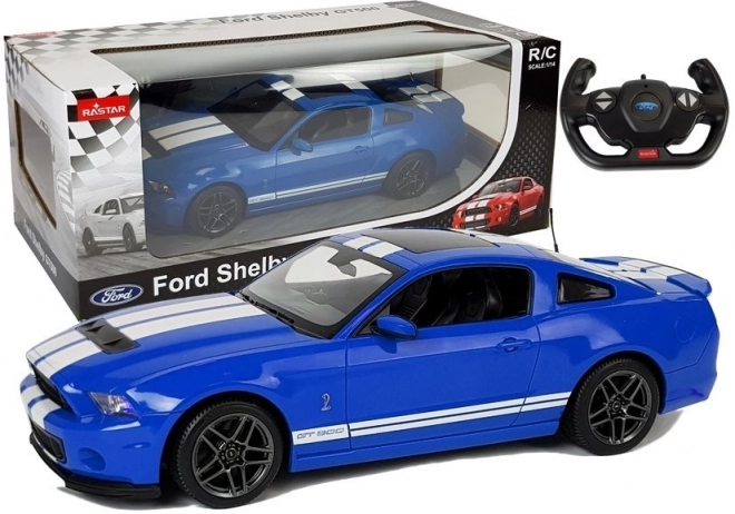 Voiture télécommandée Ford Shelby GT500 Rastar à l'échelle 1:14 bleu