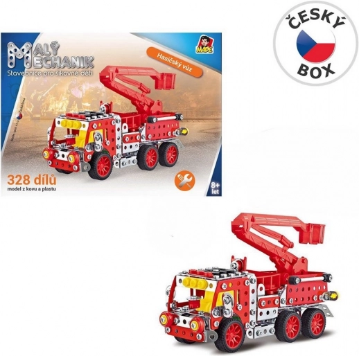 Petit mécanicien camion de pompiers avec nacelle, 327 pcs