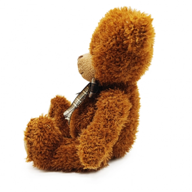 Ours en peluche avec nœud 25 cm brun foncé