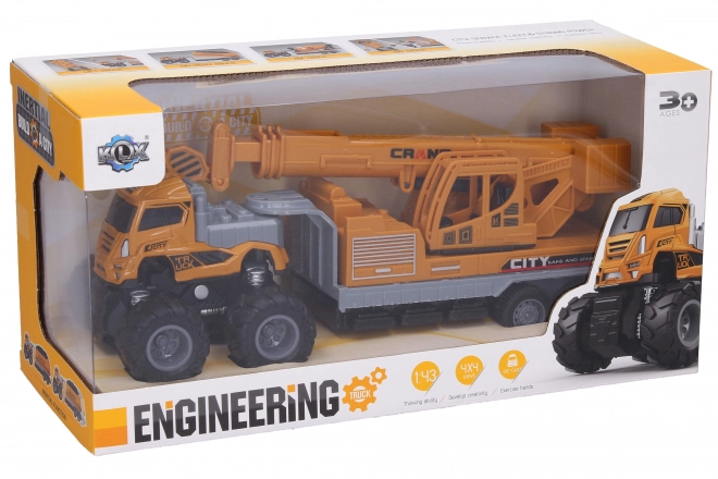 Tracteur avec grue métal/plastique 27,5 cm