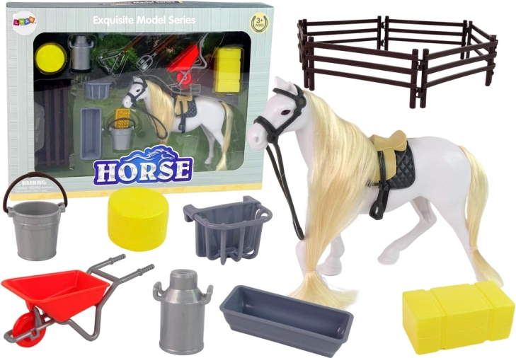 Cheval à coiffer avec écurie et accessoires