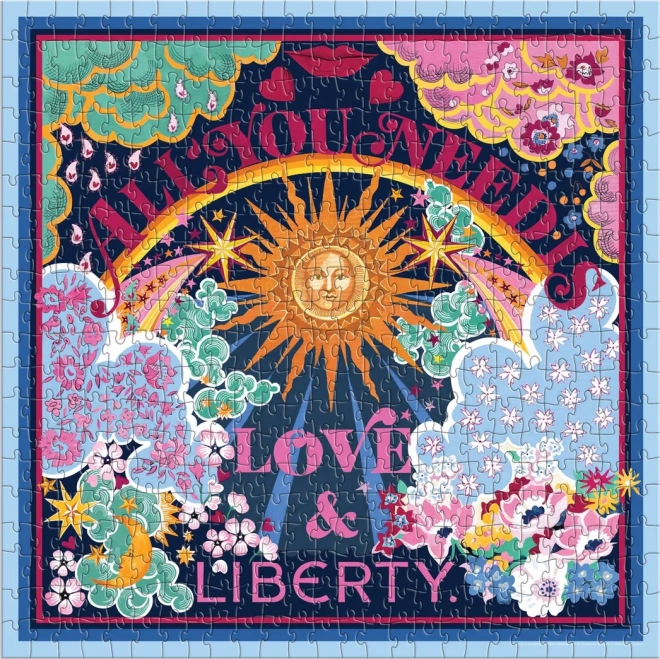 Puzzle carré GALISON Liberty: Tout ce dont tu as besoin, c'est de l'amour 500 pièces