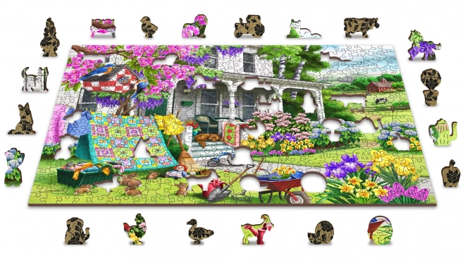 Puzzle en bois Jardin de campagne de WOODEN CITY