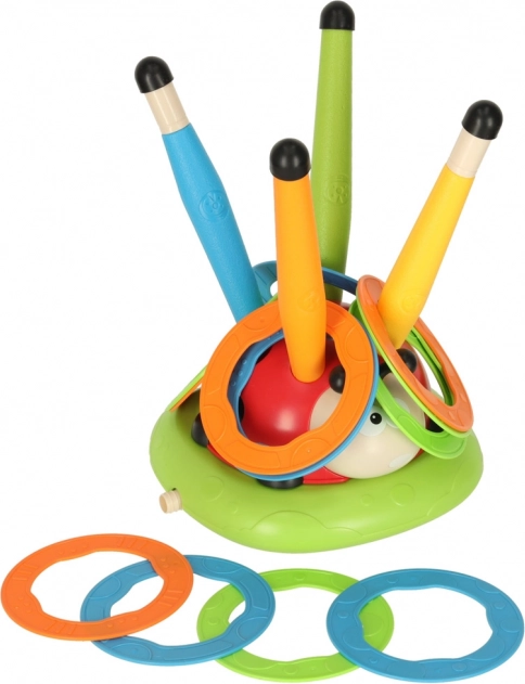 Jeu sportif pour enfants 3 en 1 : corde à sauter, lancer sur cible, lanceur de coccinelle