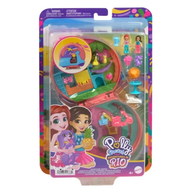Polly Pocket Aventure en Scooter - Ensemble de Jeu Compact