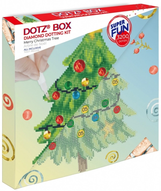 Wesoły Vánoční Stromek Diamond Dotz