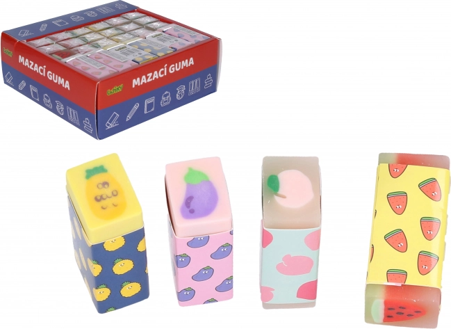 Gomme effaçable fruits