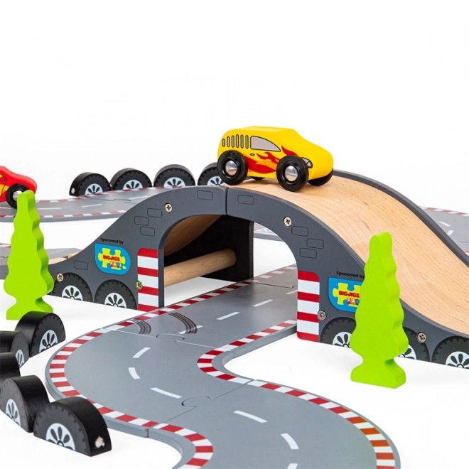 Bigjigs Rail Circuit de course en bois jour de course