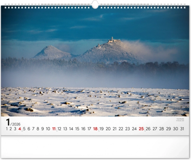 Calendrier mural Panoramata Tchèque 2026