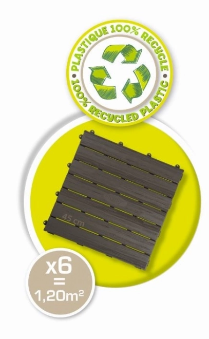 Revêtement de sol sous abri de jardin - 6 pièces