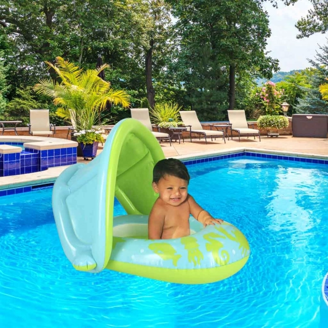 Cercle flottant gonflable vert avec visière BESTWAY pour bébés