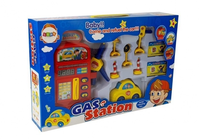 Station-service Truck Set Panneaux Routiers Lumières Sonores