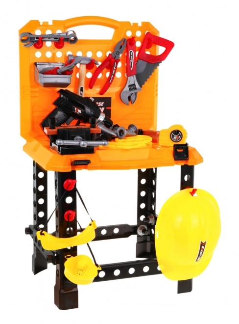 DIY ensemble 3 en 1 pour enfants 3+ Atelier 100 pcs, Mallette + table + équipement de construction